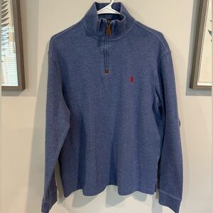 Polo Ralph Lauren Blue Quarter Zip Sweater Med M